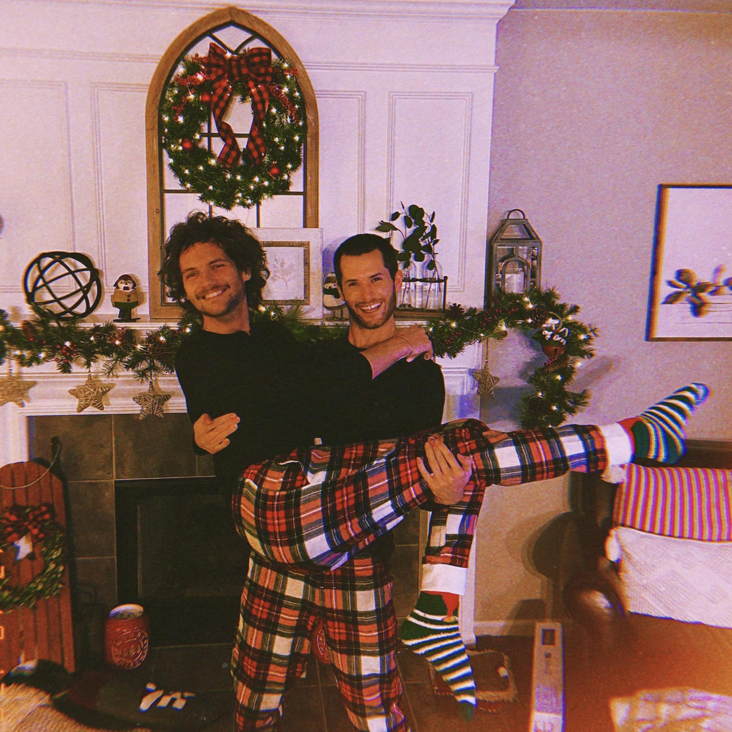 The matching pajamas tradition at the Meyers house, Christmas 2020.