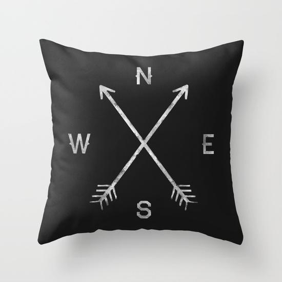Compass Throw Pillow