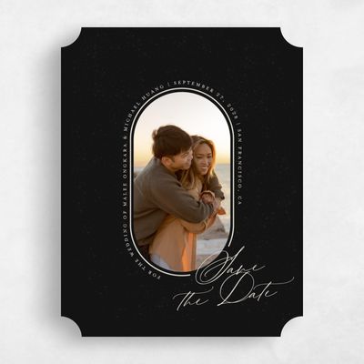 Black Ticket Wedding Save the Date - St Lucia Photo
