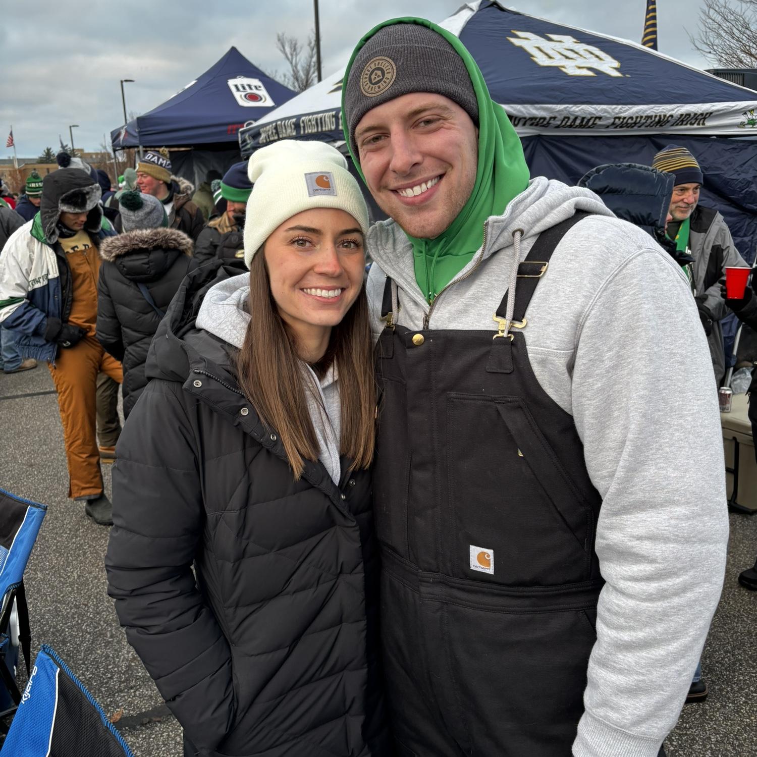 Slowly converting Gabe into a Notre Dame fan!