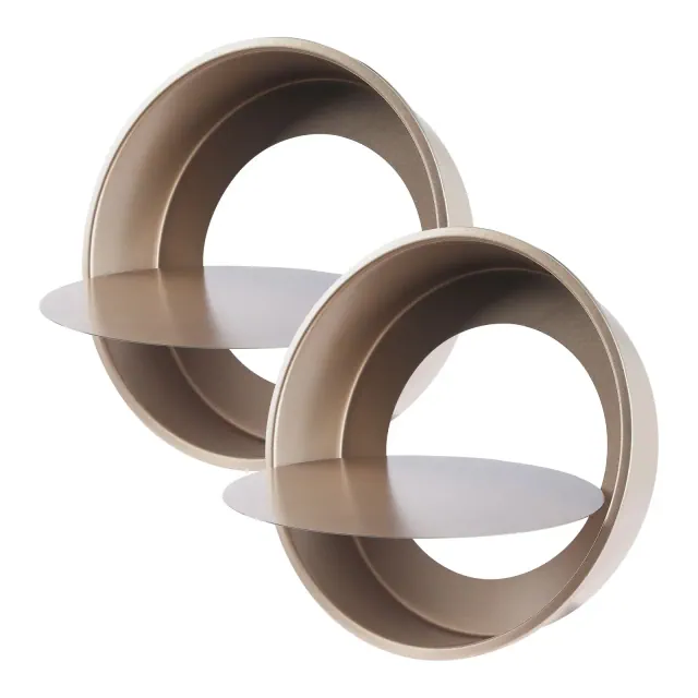 REGALWOVEN Carbon Steel Warp Resistant Cake Pan 3 Pcs 10.2*10.2*2.8in Gold