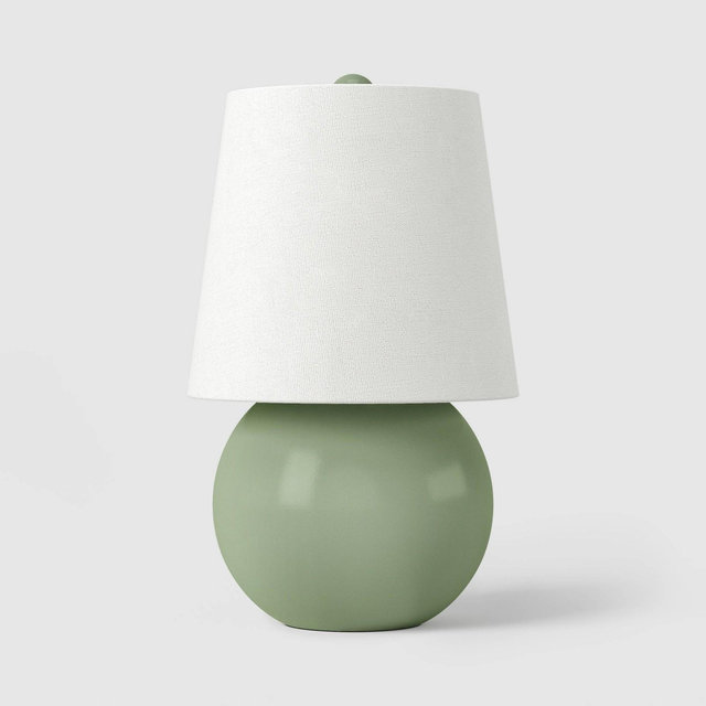 Mini Ceramic Lamp with Finial Green - Room Essentials™