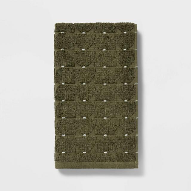 1pc Modern Sculpted Hand Towel Green - Threshold™