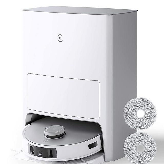ECOVACS DEEBOT T20 Omni Robot Vauum and Mop, Hot Water Mop Washing, Self-Emptying, Hot Air Drying, 6000Pa Suction, OZMO Turbo Spinning Mop with Auto Mop Lift, Obstacle Avoidance, YIKO Voice Assistant