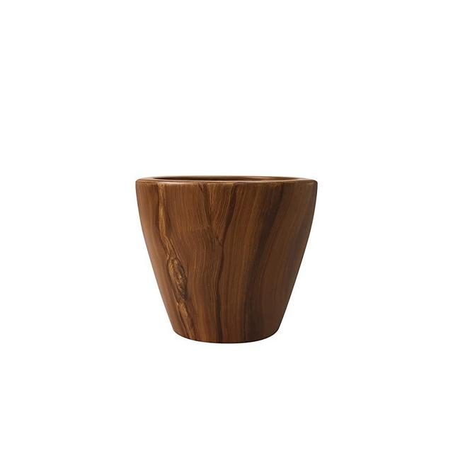 CATLEZA Smart Self-Watering Painted Planter Pot for Indoor and Outdoor 5.5" Round Cone Eco-Friendly Suitable for All Plants, Herb, Succulents, Flowers (Round, Brown)