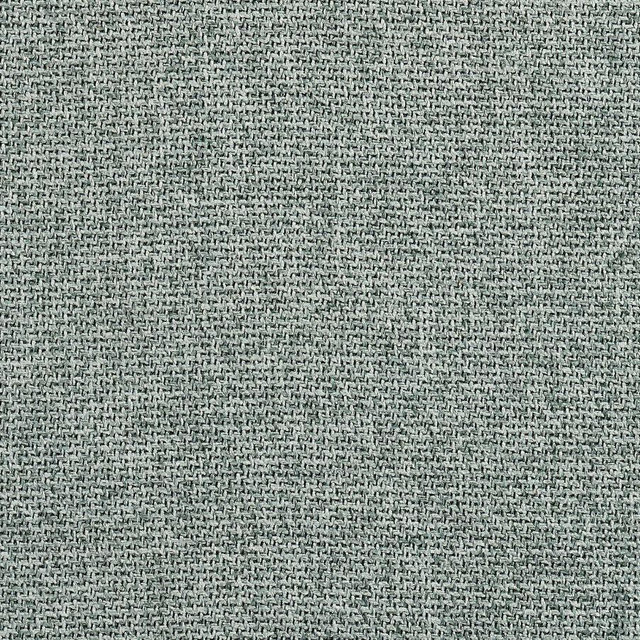 Montgomery Upholstered Round Pouf, Performance Heathered Basketweave Chambray