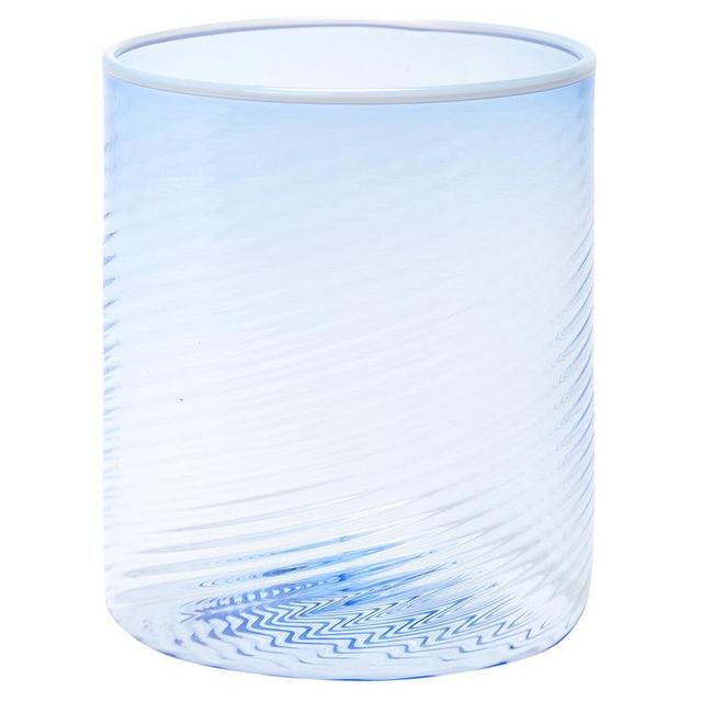 Blue Twist Tumbler with White Rim