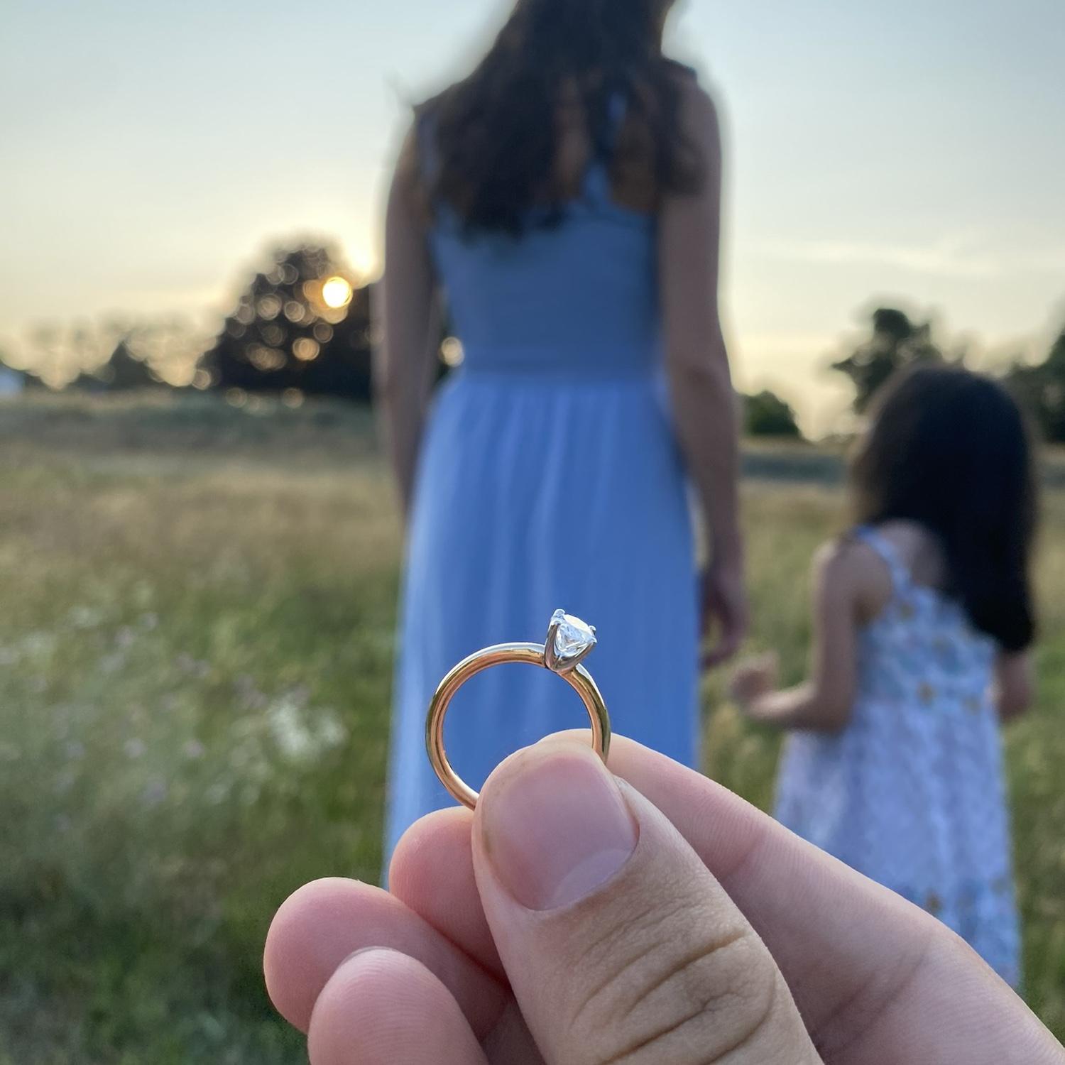 Carl snuck this photo right before proposing.