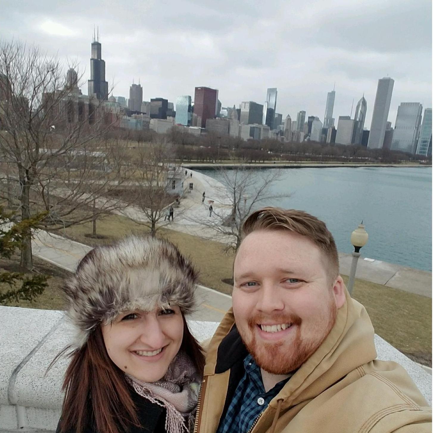 1st Anniversary trip to Chicago - We watched the belugas, dolphins, and sea turtles, devoured Shake Shack, and of course, ended the day at Gino's Pizza.