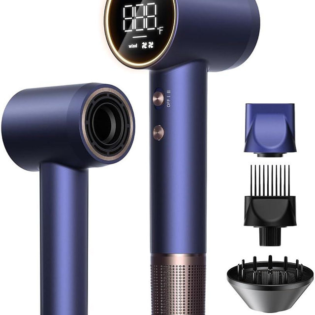 High-Speed Hair Dryer Pro | Trusted by Pro Stylists, Heat Damage Protection & 600 Million Ions Blow Dryer for Hair Care Beyond Salon, Fast Drying & Low Noise, Hairdryer with Diffuser, Nozzle, Comb