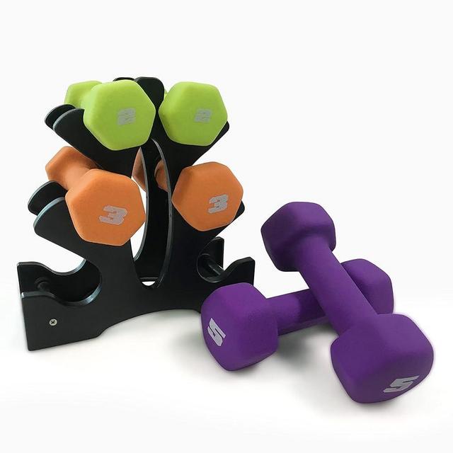 CAP Barbell Black Neoprene Coated Dumbbell Weights | Set