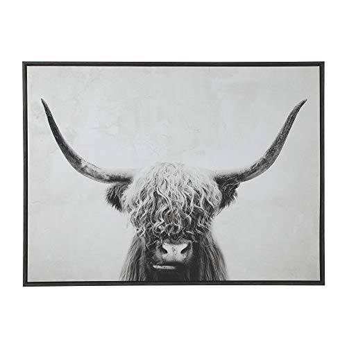 Signature Design by Ashley - Pancho Highland Cow Wall Art - Casual - Black/White