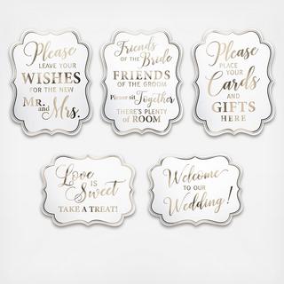 5-Piece Wedding Sign