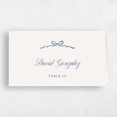 Beige Vintage Wedding Place Card - Querida