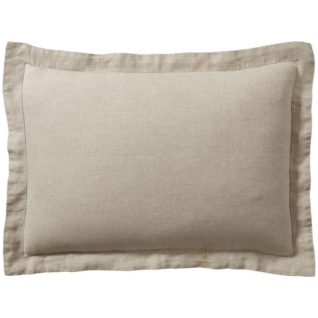 Dark Flax Belgian Flax Linen Shams, Standard, Set of 2