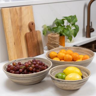 Lexa Bamboo 3-Piece Bowl Set