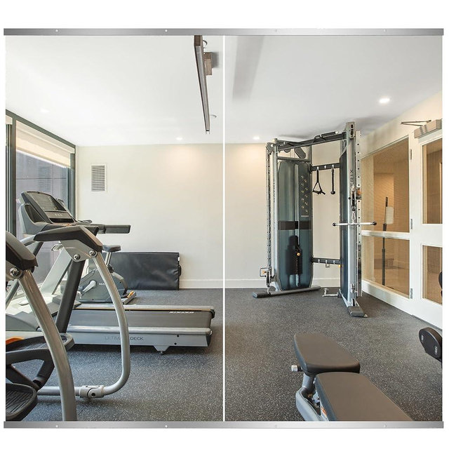 Delma Home Gym Mirror, 54''x30''x2PCS, Large Full Body Mirror for Yoga, Glass Frameless Mirror for Wall Mounted, Wall Mirror for Home Gym, Garage, Bedroom, Bathroom