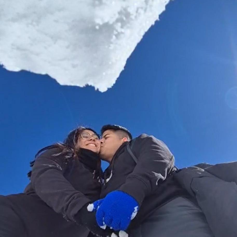 Primera vez en la nieve juntos. Abril 2024