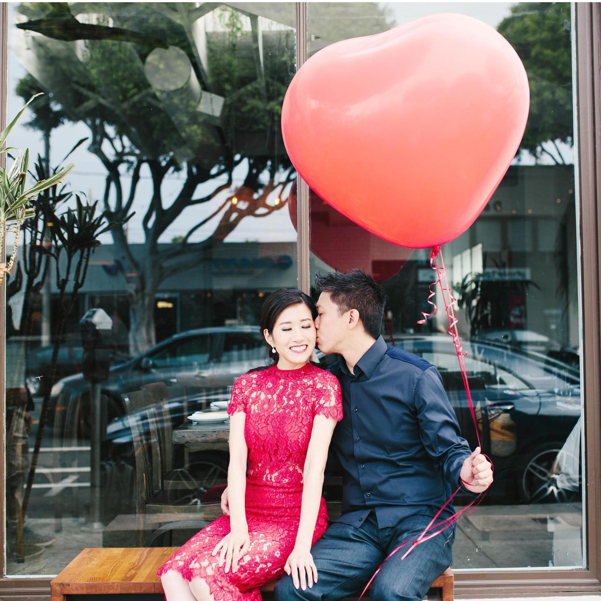 Full of love lifted up with a heart balloon :)