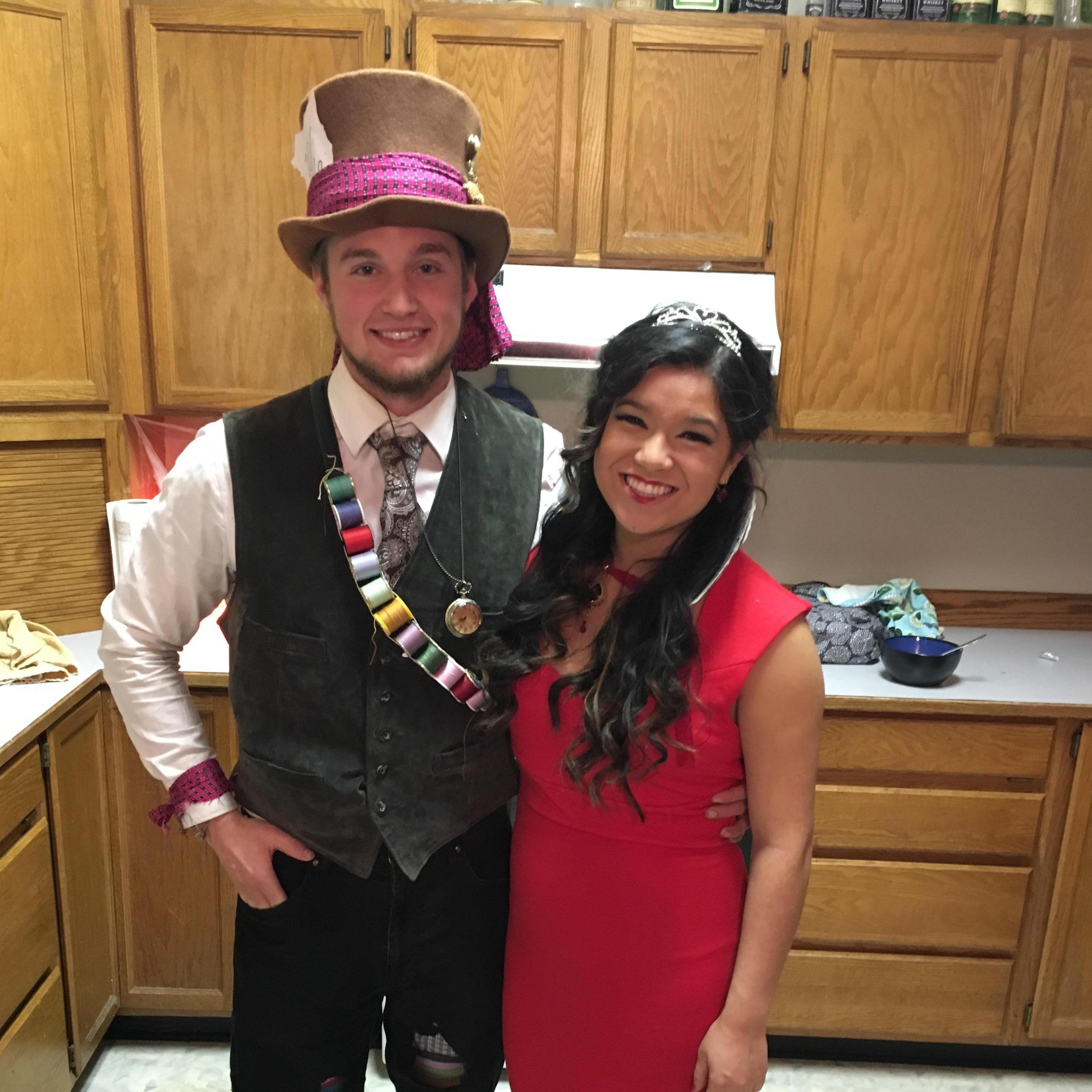 2016 The Mad Hatter and Queen of Hearts, the Halloween we decided to date