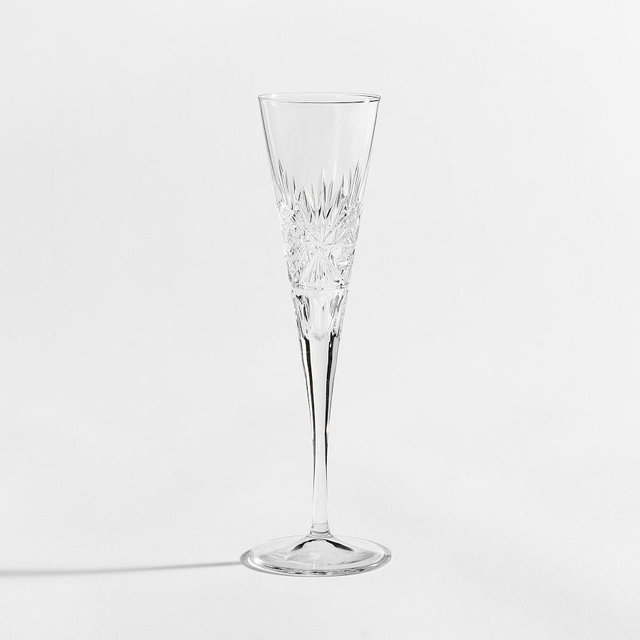 Antique Cut Champagne Flute, Single - Clear