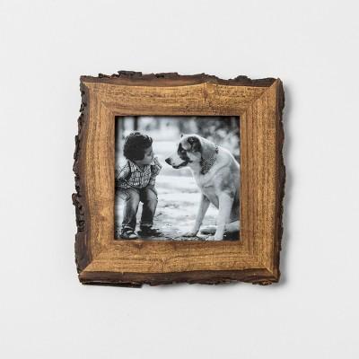 5"X5" Smooth Bark Edge Wood Frame Natural - Threshold™