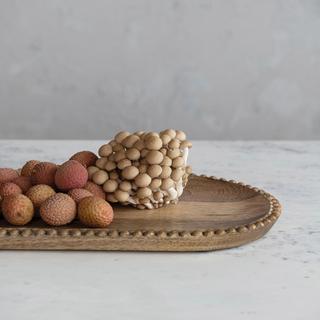 Hand-Carved Mango Wood Serving Tray