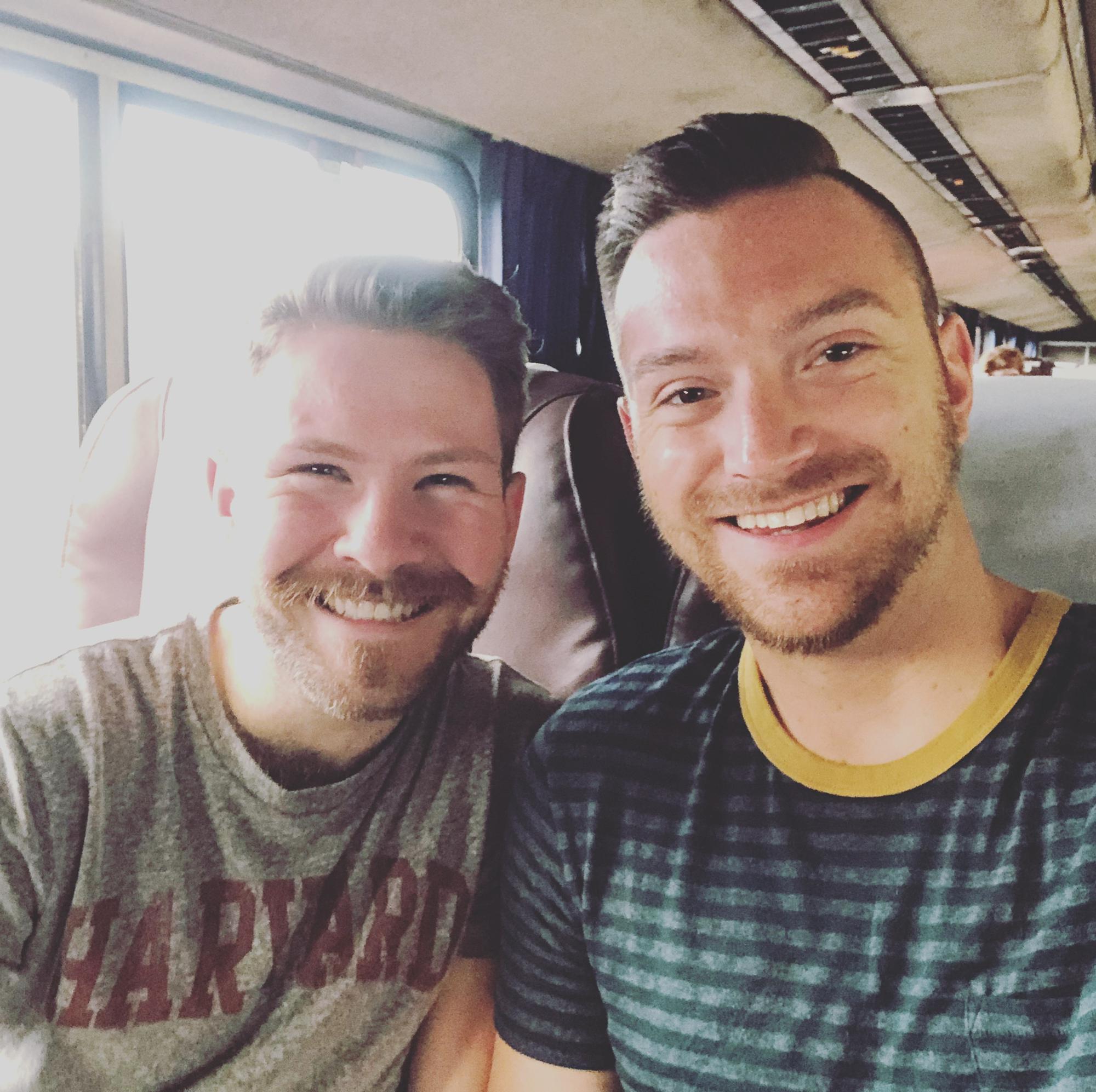 Our first trip together. We rode Amtrak to Portland, I said "I love you" for the first time and he said, "Oh thanks ..."