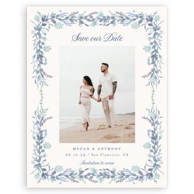 Dusty Cobalt, Blue Wedding Digital Save the Date - Nektar Photo