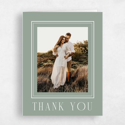 Sage, Green Wedding Thank You - Agate Photo