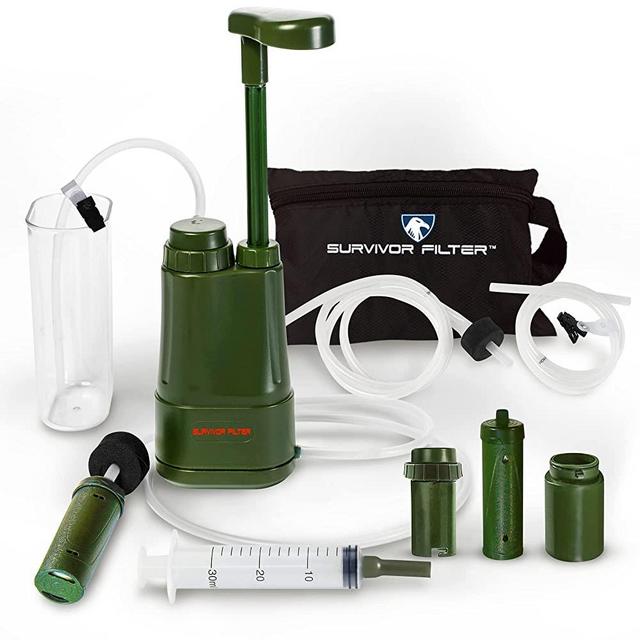 Survivor Filter PRO - Hydration Extender Series, Survivor Filter PRO, Removal of 99.999% of Tested Virus Bacteria Parasites, Includes an Extra Set of Replacement Filters