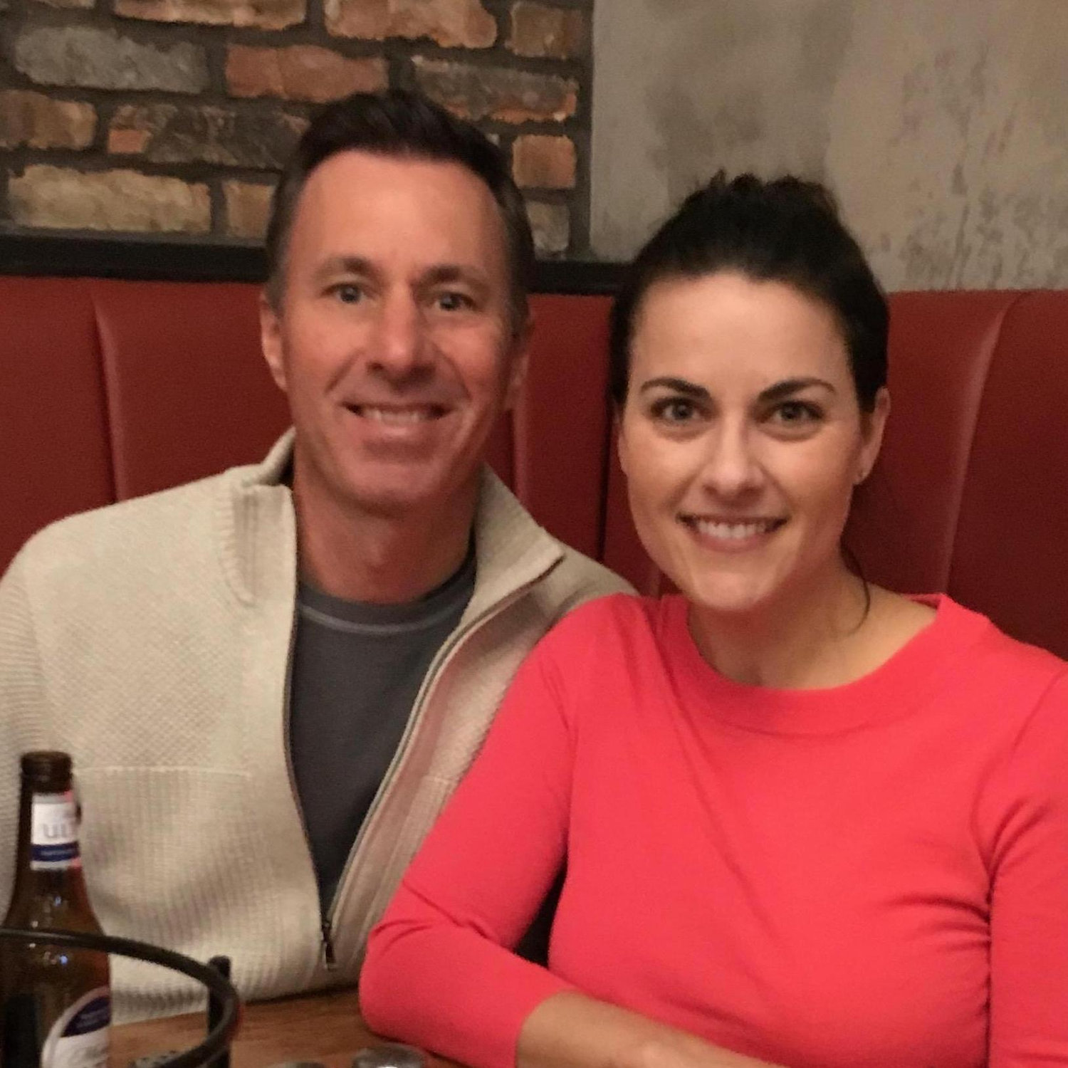 All smiles before trying to finish an original Chicago style pizza in November 2017. The after picture was not pretty.