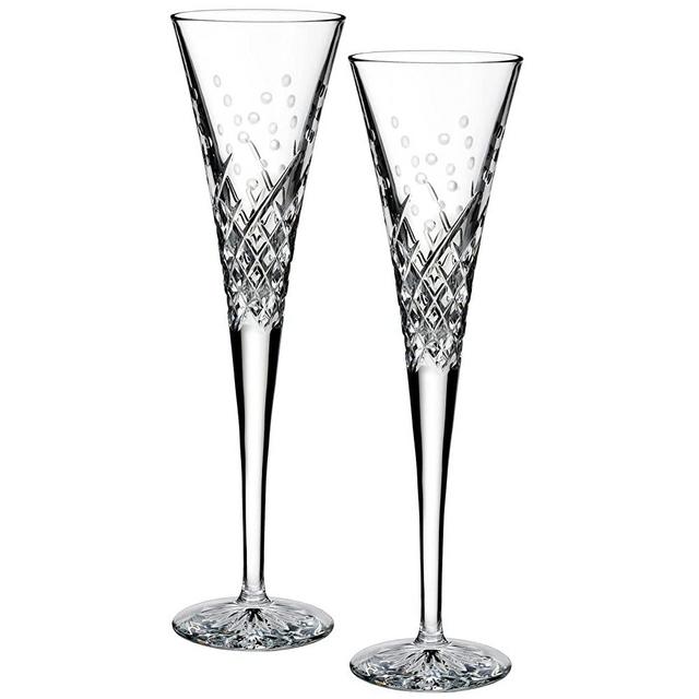 Waterford Wishes Happy Celebrations Toasting Flute Pair