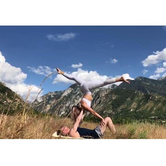 Doing acro yoga