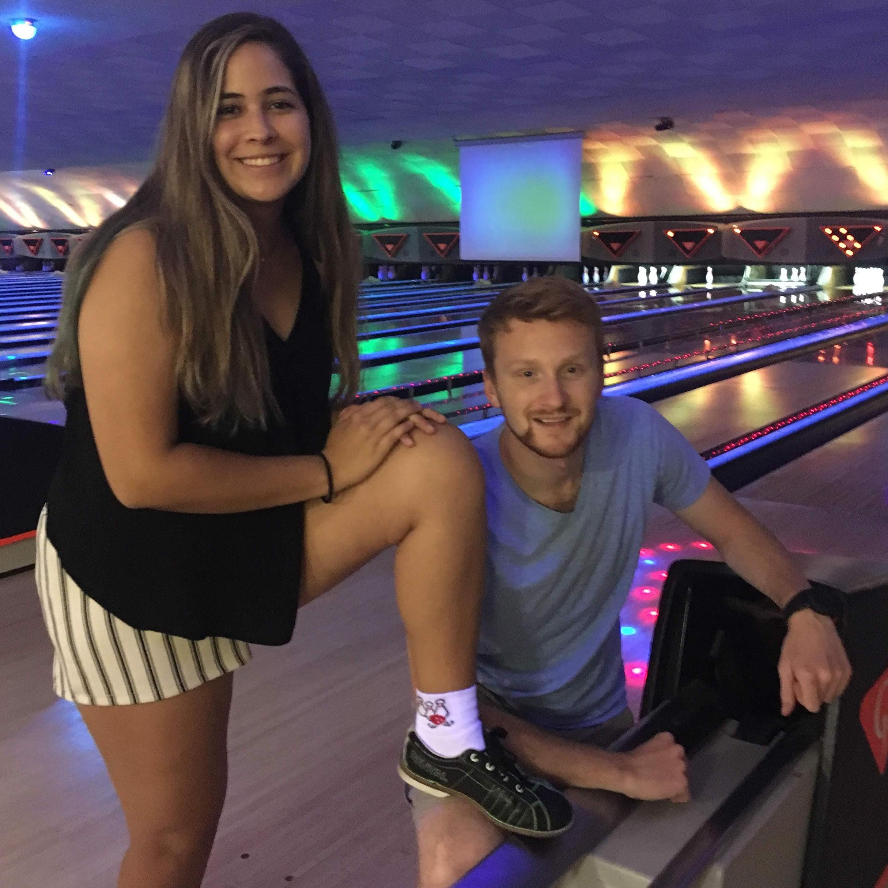 Bowling with the lucky bowling socks!