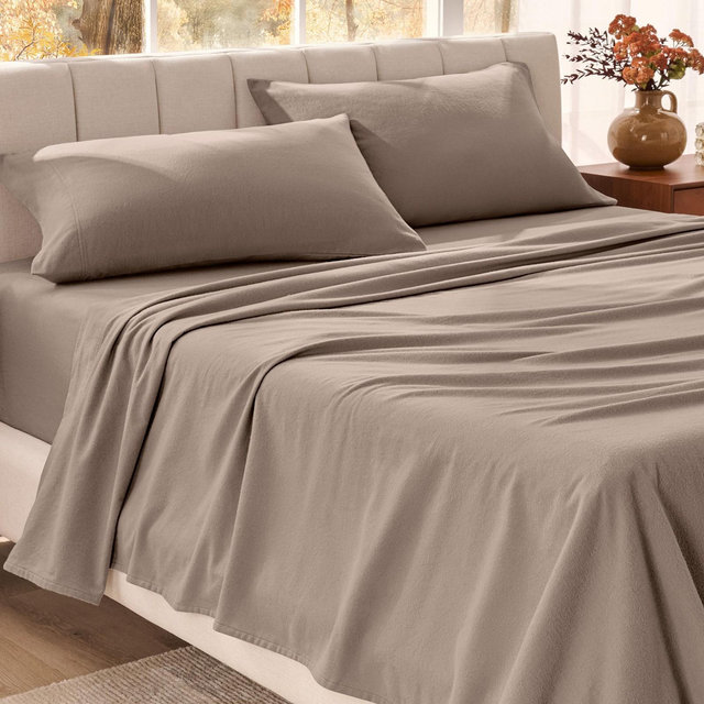 Bare Home Organic Flannel Sheet Queen