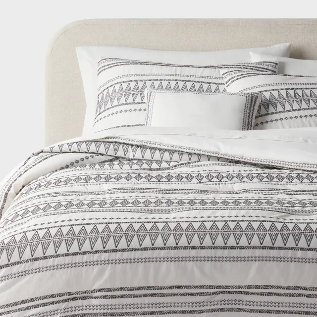 8pc King Woven Diamond Striped Comforter and Sheet Set - Threshold™