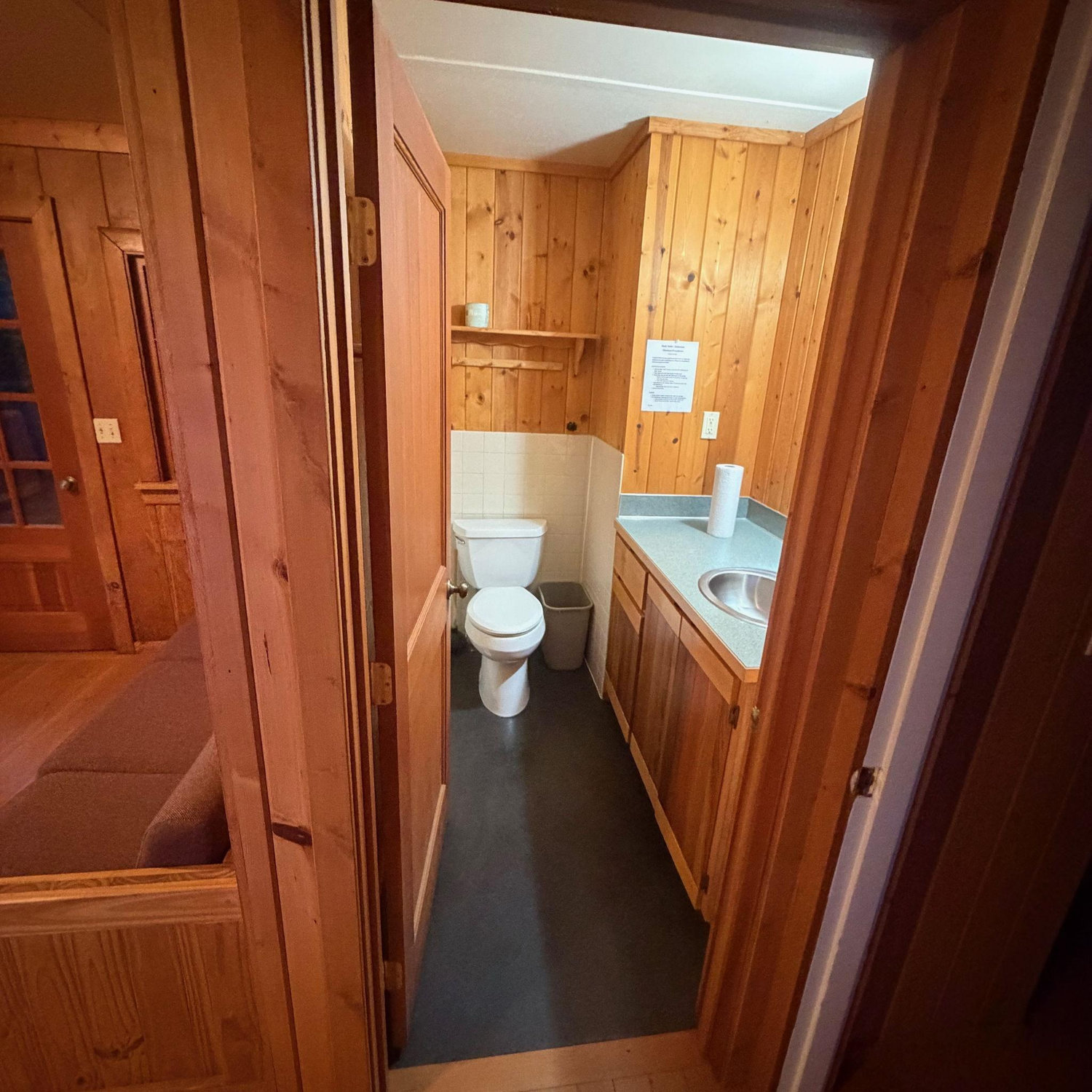 Half bath inside "Staff Cabin"