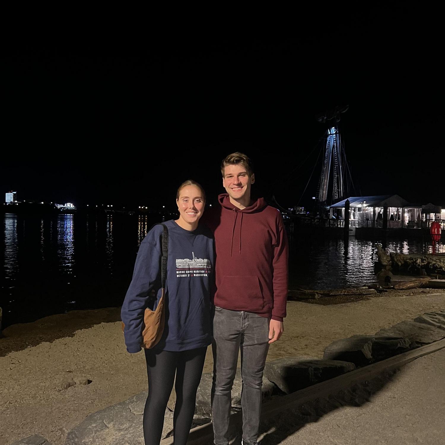 In Alexandria, VA the evening after Megan ran the Marine Corps Marathon in Washington DC.