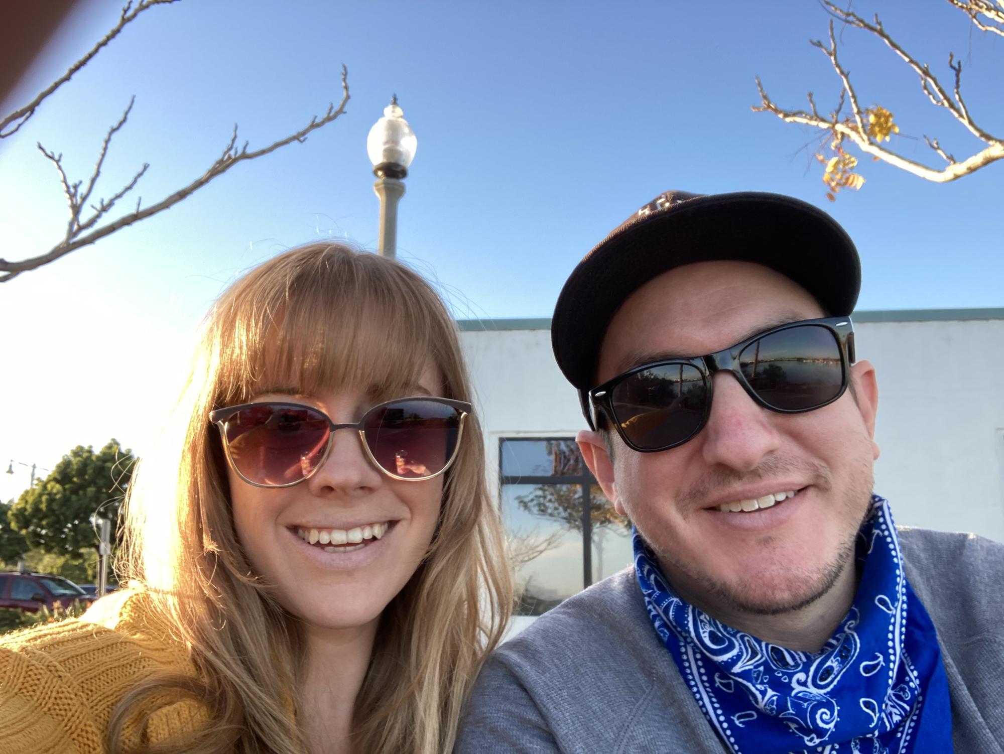Enjoying the scenery at beautiful Liberty Station in San Diego, CA