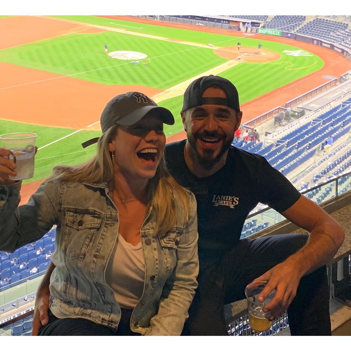 Box seats at Yankee's stadium. #workperks