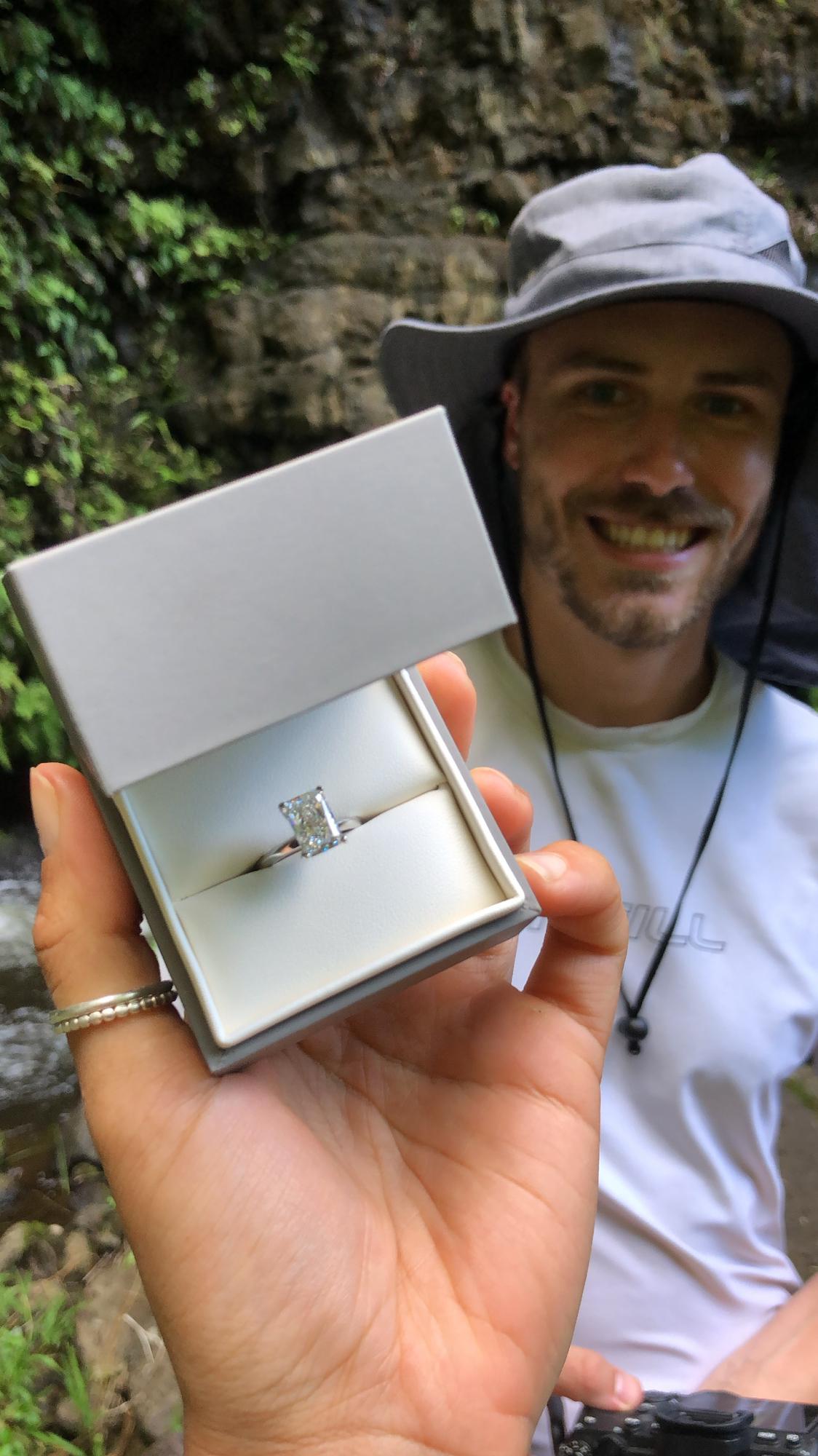 Minutes after our Hawaii engagement!