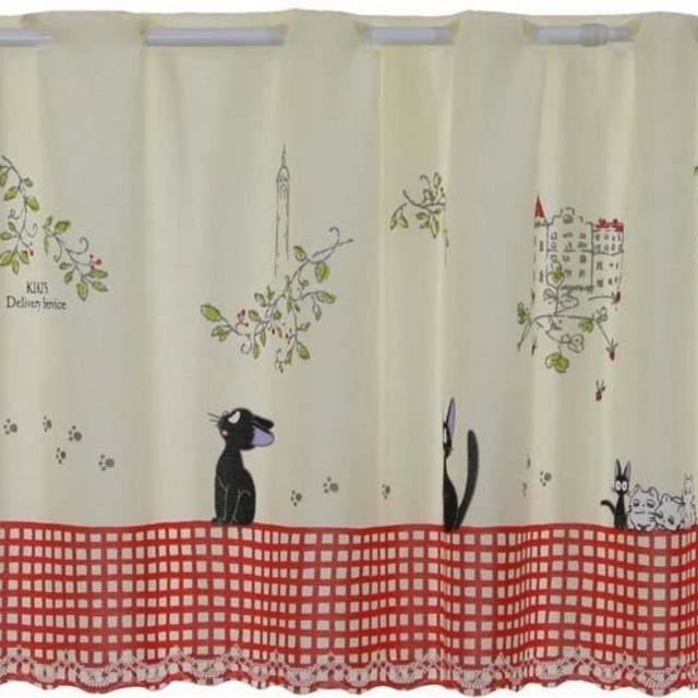 Studio Ghibuli Kiki's Delivery Service Cafe Curtain Walking Jiji Made in Japan