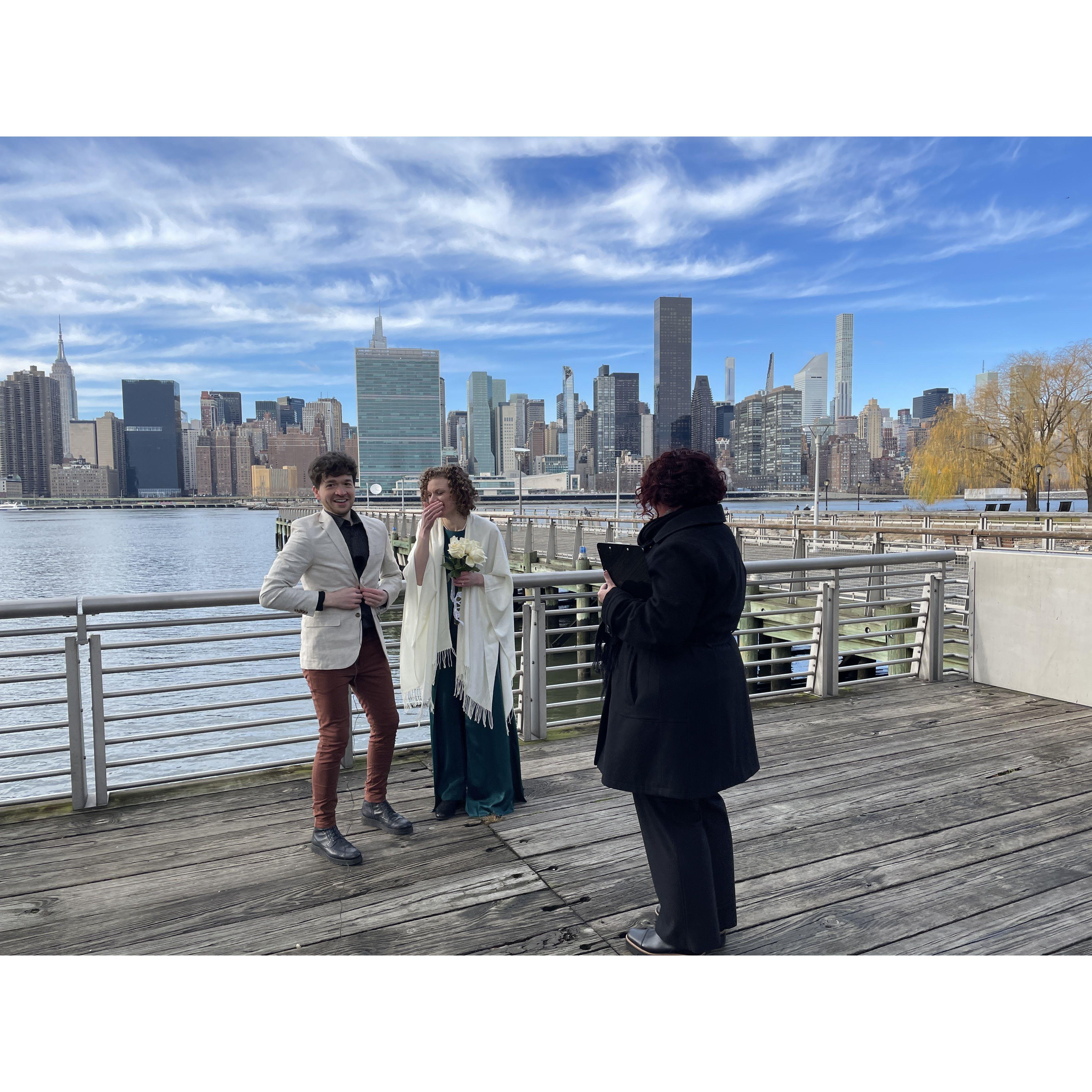 From our little legal ceremony day in NYC on December 19th, 2021.