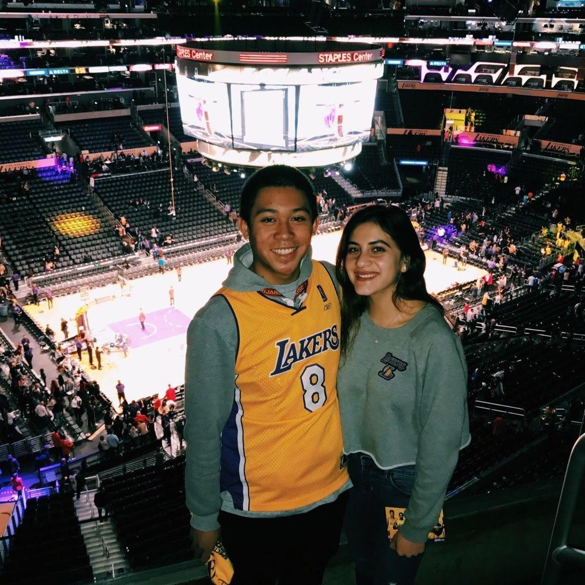 January 2017 - Lifelong Laker fans taking in a game together.  We even got tacos!