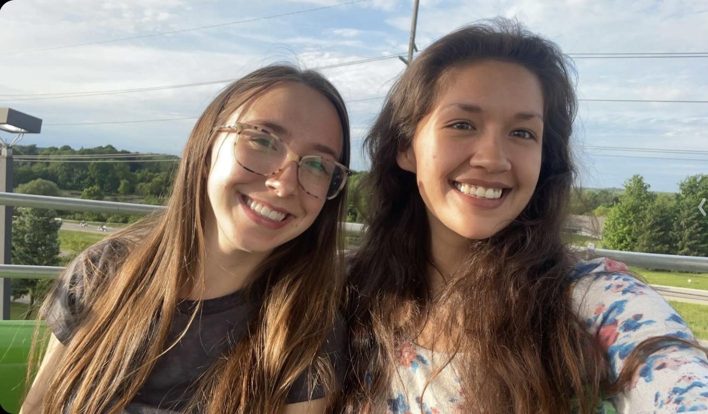 Emily and bridesmaid Shanidiin