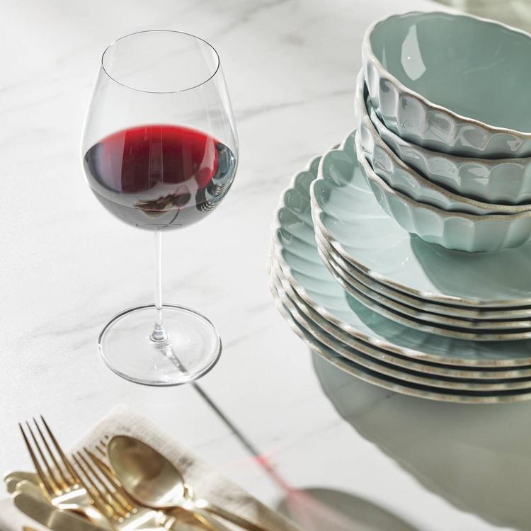 Lenox, French Perle Scallop 12-Piece Dinnerware Set, Service for 4