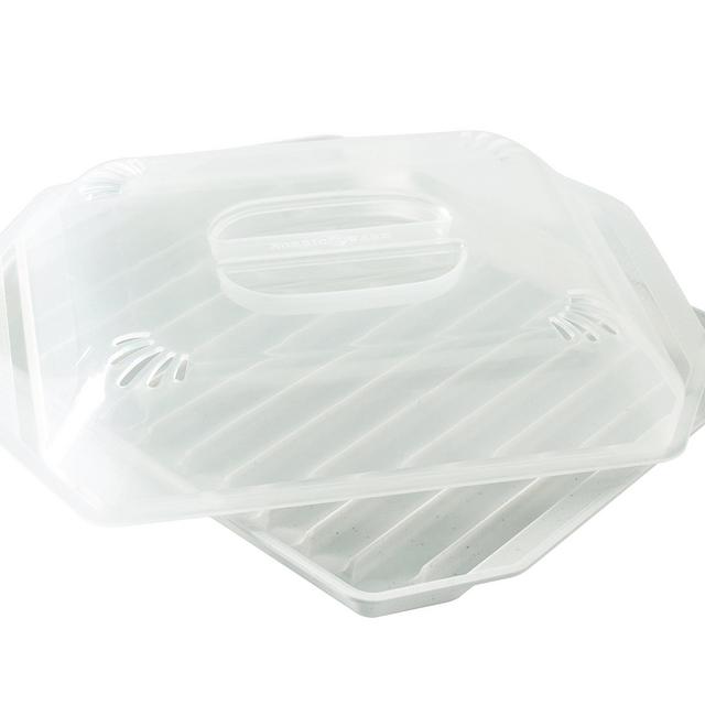 Nordic Ware Bacon Rack with Lid, 10.25x8x2 Inches, White