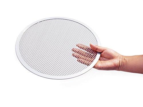 New Star Foodservice 50677 Seamless Aluminum Pizza Screen, Commercial Grade, 12-Inch