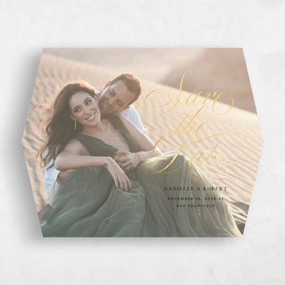 Black Wedding Save the Date - Clifton Photo Foil